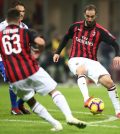 Гонсало Игуаин в домашнем матче «Милана» против «Сампдории» (3:2)